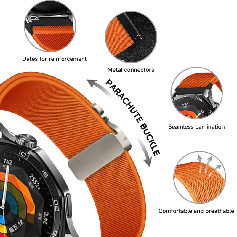 CAOWTAN Uhrenarmband Textil/NATO, Schwarz, Unisex - Bild 6