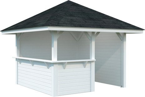 PALMAKO Pavillon Bianca aus lackiertem Fichtenholz in Weiss, B/T/H: 384 x 384 x 319 cm - Bild 1