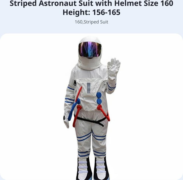 Binchi Outdoor Product Astronauten Kostüm, Raumanzug, Weiß - Bild 1