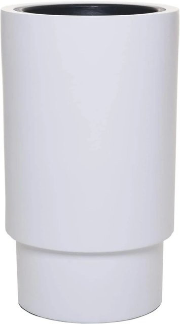 Vivanno Blumentopf Escada in Weiß aus Fiberglas mit abgestufter Formgebung, B/T/H: 35 x 35 x 60 cm - Bild 1