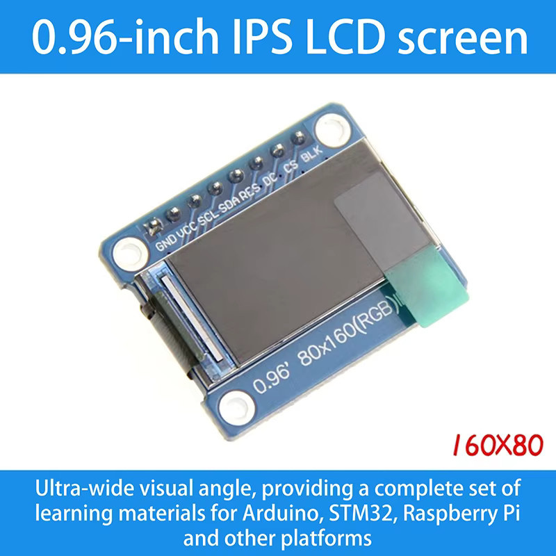 SD&HI Y-1 PC 0,96 Zoll IPS OLED Display Modul mit 65K RGB ST7735 TFT LCD Board in Blau für Arduino DIY Elektronikprojekte, Breite: 80 mm, Höhe: 160 mm - Bild 2