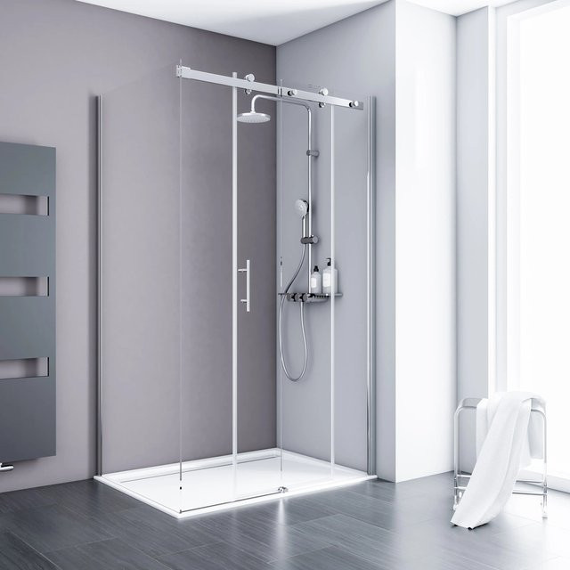 Schulte Gleittür Alexa Style 2.0 mit Seitenwand, transparent, B/T/H: 120 x 80 x 200 cm - Bild 1
