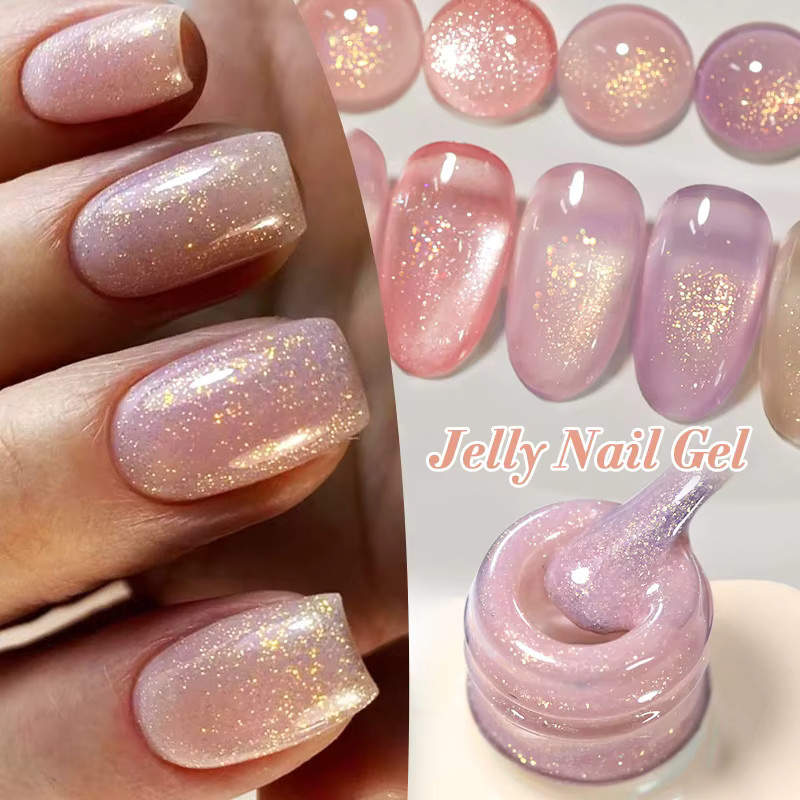 UR SUGAR Gel-Nagellack, rosa Glitzer, 15 ml - Bild 2