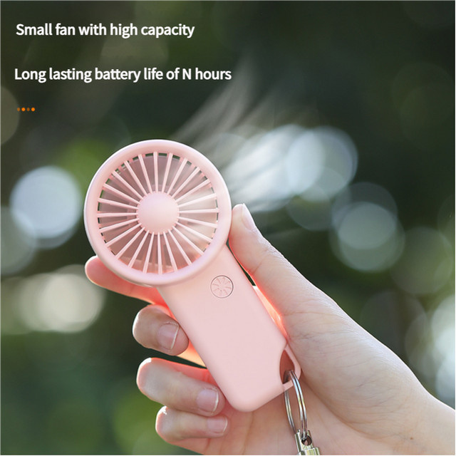 MEET SUN Tragbarer Mini Handventilator Pink, Wiederaufladbarer USB Tischventilator, Geräuschloser Kühlventilator - Bild 1