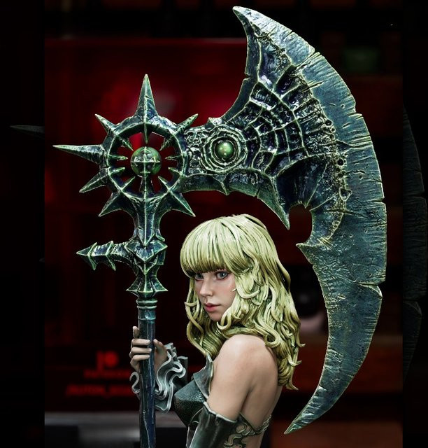 MODX Kaelira Kriegerin, Fantasy, Harzfigur, Modellbausatz, Maßstab 1:24 - Bild 1