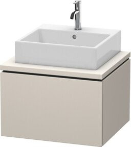 Duravit Waschtischunterschrank L-Cube in Beige Tau matt mit 1 Auszug, Breite: 62 cm, Tiefe: 54,7 cm - Bild 1