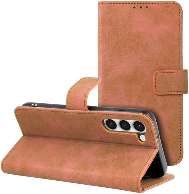 Samsung Wallet Case Schutzhülle für Galaxy S23 Plus und S23 Ultra in Braun - Bild 1