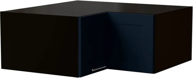 Feldmann-Wohnen Eckaufsatzschrank Oslo Küchenschrank mit Soft-Close-Türen in Schwarz und Indigo Matt, B/T/H: 90 x 36 x 90 cm - Bild 1