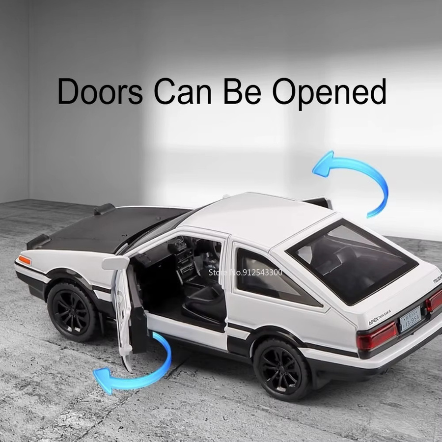 MAKEDA AE86 Klassische Film Auto Modell, 1:36, Metall, mit Licht und Sound - Bild 2