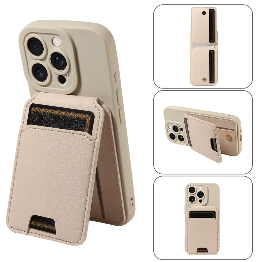TPU-Leder-Brieftaschenhülle für Samsung Galaxy S22 S23 S24 S25 Ultra A13 A32 mit vollständiger Kameraabdeckung, kratzfest und stoßfest, in Schwarz oder Beige - Bild 1