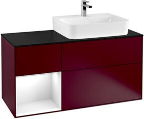 V&B Waschtischunterschrank Finion mit Wandbeleuchtung, Weiß lackiert, Breite: 120 cm, Tiefe: 50,1 cm, Höhe: 50,1 cm - Bild 1