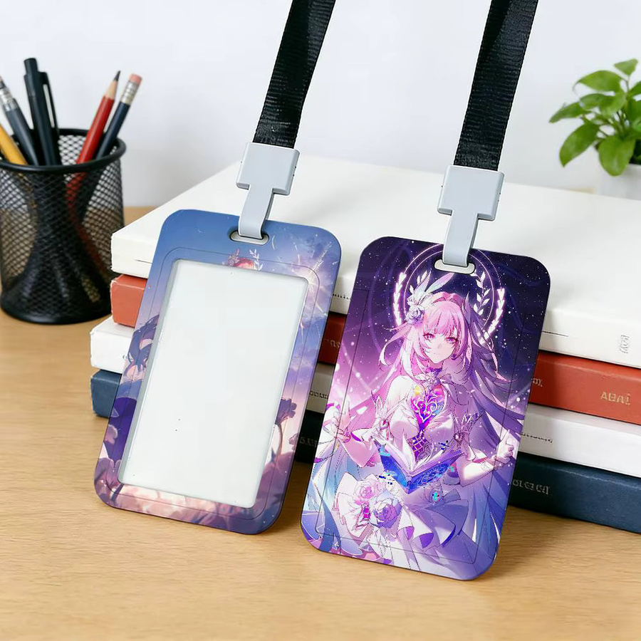 Honkai Star Rail Cyrene Kartenhalter Lanyard mit ID-Namensschild für Mitarbeiterausweise und Bürobedarf, Multicolor, Unisex - Bild 2