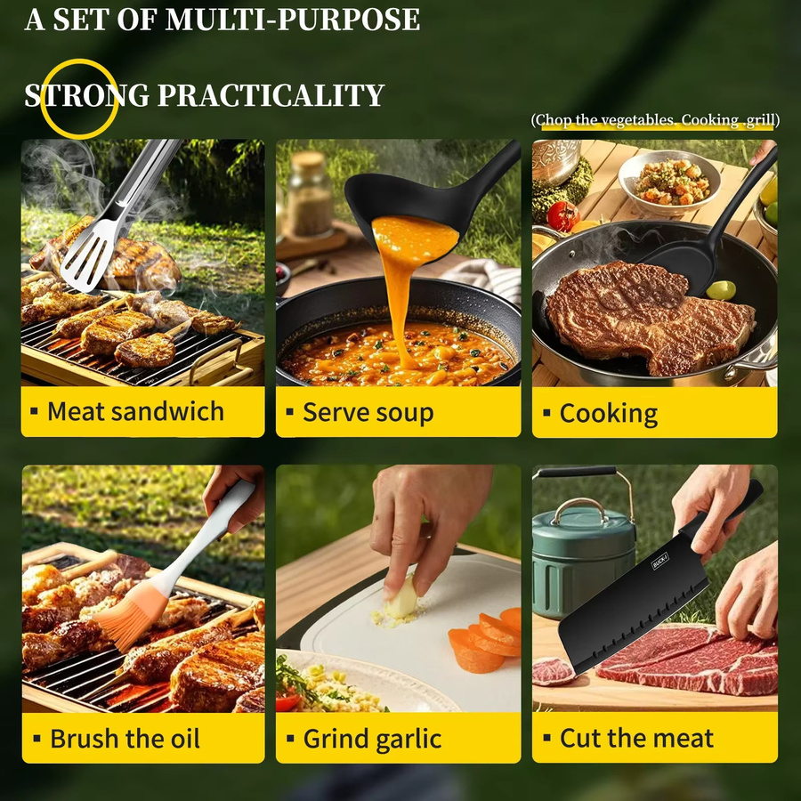Professionelles 10-teiliges Grill-Set für Camping und Outdoor-Aktivitäten - Bild 5