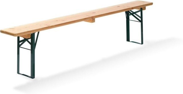 Feros Bierbank aus Eisen in Braun und Grün, B/H/T: 220 x 25 x 48 cm - Bild 1
