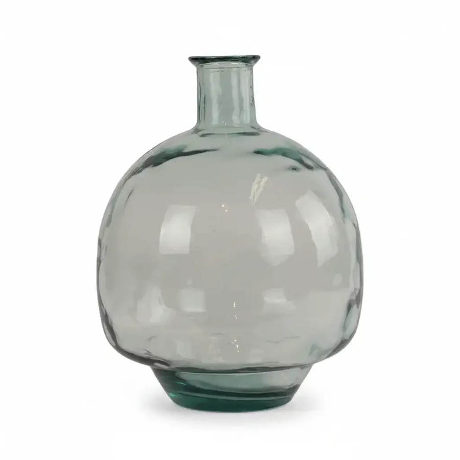 Lolaa Vase Valencia aus Glas in Transparent/Blau, rund, Durchmesser: 34 cm, Höhe: 40 cm - Bild 1