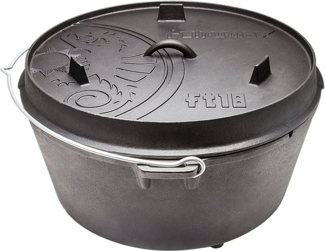Petromax Dutch Oven FT18 Feuertopf aus Gusseisen in Schwarz mit Standfüßen - Bild 1