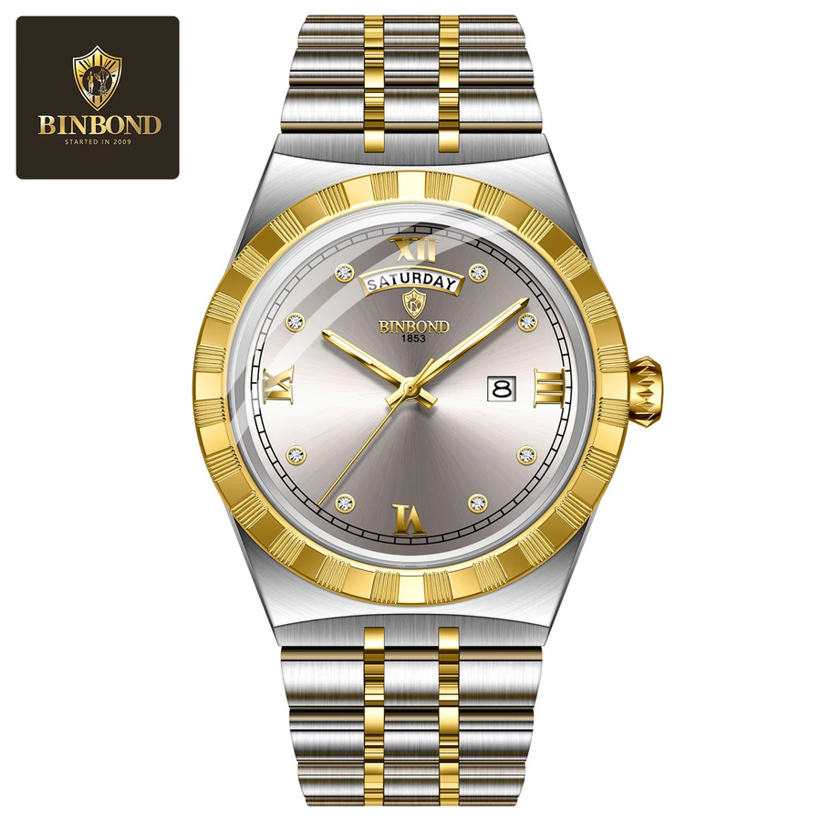 BINBOND Armbanduhr Quarz, Edelstahl, Silber, Herren - Bild 7
