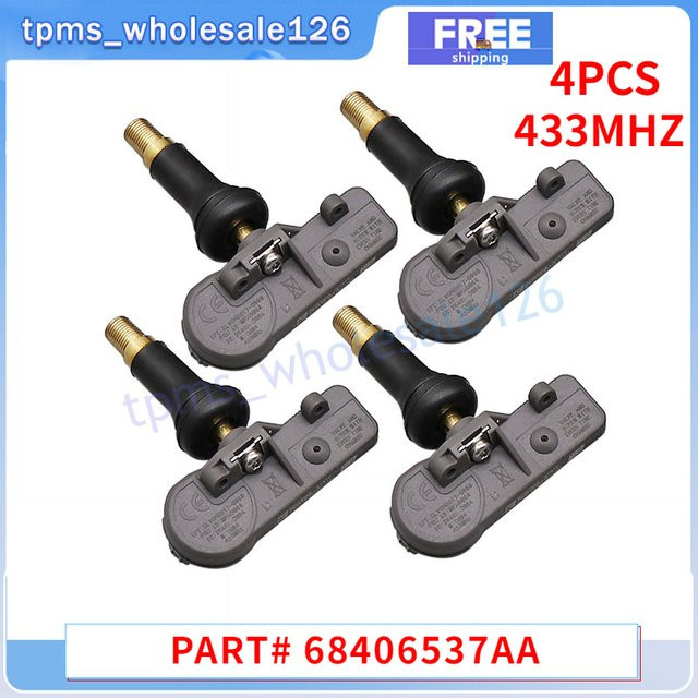 4er-Set Reifendruckkontrollsensor GANGLE für Chrysler, Dodge und Fiat, Ersatzteil 68406537aa und 56029398aa, 433 MHz - Bild 1