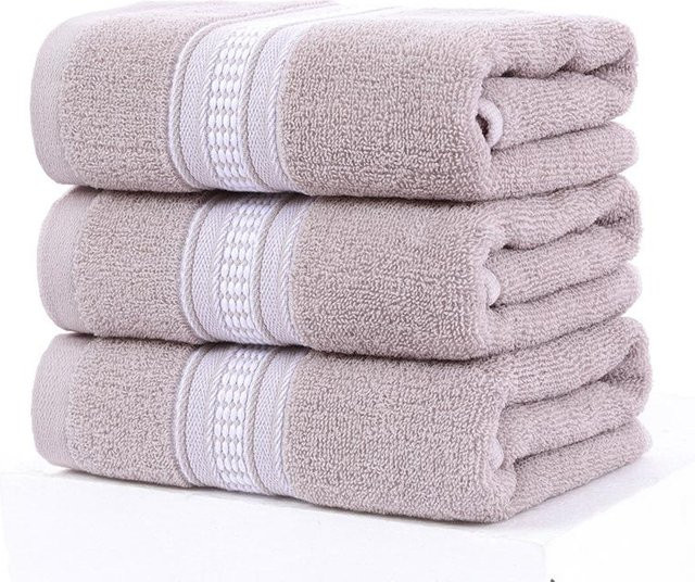 Handtuch aus reiner Baumwolle von Yiran Furniture für Gesicht und Bad, erhältlich in Pink, Beige, Blau und Braun, B: 34 cm x L: 73 cm - Bild 1