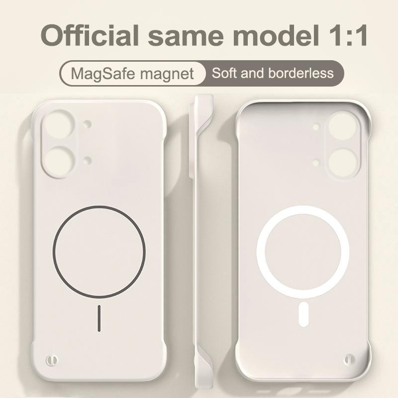 Rahmenlose magnetische kabellose Lade-Handyhülle für Xiaomi Poco X8 Pro Max, transparente Hartschalen-Rückseite - Bild 1