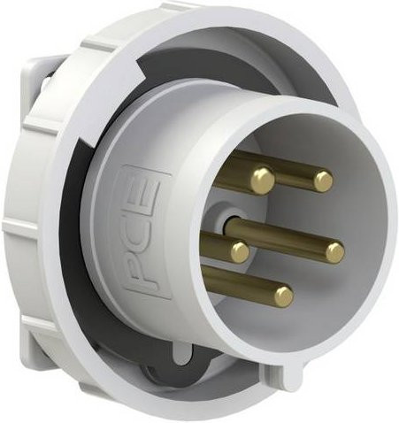 PC Electric CEE Anbaustecker 32A 5polig IP67 in Weiß - Bild 1