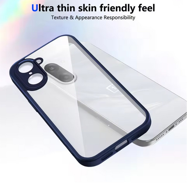 OnePlus Nord CE5 Handyhülle Air Cushion Stoßfeste Silikon-Bumper Klare Matte Rückseite Harte Abdeckung Transparent - Bild 1
