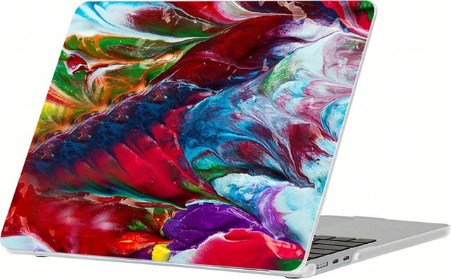 Stoßfeste Laptop-Schutzhülle mit Marmor-Ölgemälde-Design für Apple MacBook Air 13.3 Zoll und MacBook Pro 13.3 Zoll in Multicolour - Bild 1