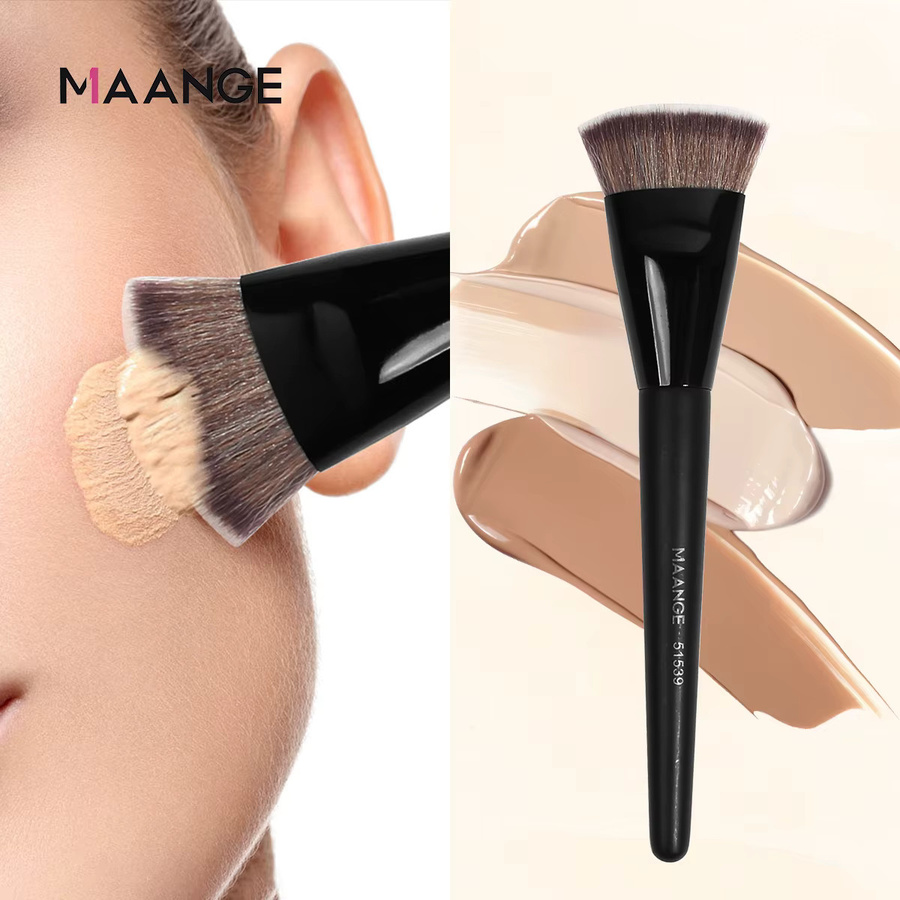 Maange Foundation Brush, Flach, Round Tube, mit Box - Bild 3