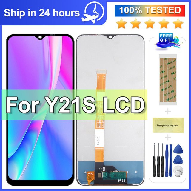 Vivo LCD Display Touchscreen Digitizer Panel Montage für Vivo Y21 V2111 und Y21S V2110 in Schwarz, 6,51 Zoll - Bild 1