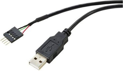 Renkforce USB 2.0 Kabel mit USB-A Stecker, Schwarz, Länge: 0,40 m, RF-5719750 - Bild 1