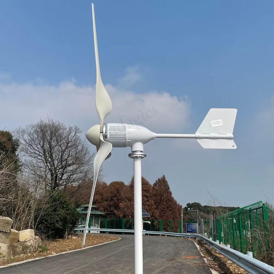 Rewindagic Hybrid Windkraftanlage Horizontal in Weiß für Yacht, Farm und Heimgebrauch mit Laderegler (24V/48V/96V) - Bild 2