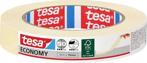 tesa Kreppband Masking Tape Beige, Breite: 19 mm, Länge: 50 m - Bild 1