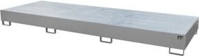 Bauer Südlohn Auffangwanne AW 1000-3, unterfahrbar, lackiert, Mausgrau, B/T/H: 130,0 x 385,0 x 34,0 cm - Bild 1