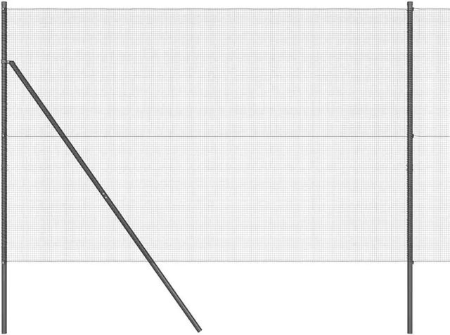 vidaXL Zaunpfosten aus Stahl und PVC in Grau, B/H: 52 x 150 cm - Bild 1