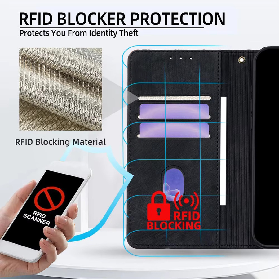 Business Lederhülle mit Vollschutz für OnePlus Modelle in Grau - Bild 2