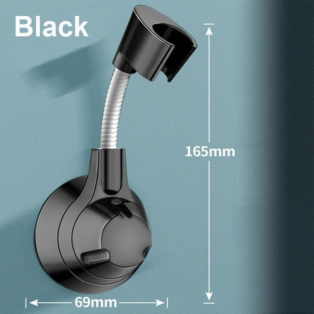 Binchi Outdoor Product Duschhalterung in Schwarz, verstellbarer Duschkopfhalter mit Multi-Winkel-Drehfunktion, stanzfrei und aus verzinktem Kunststoff - Bild 1