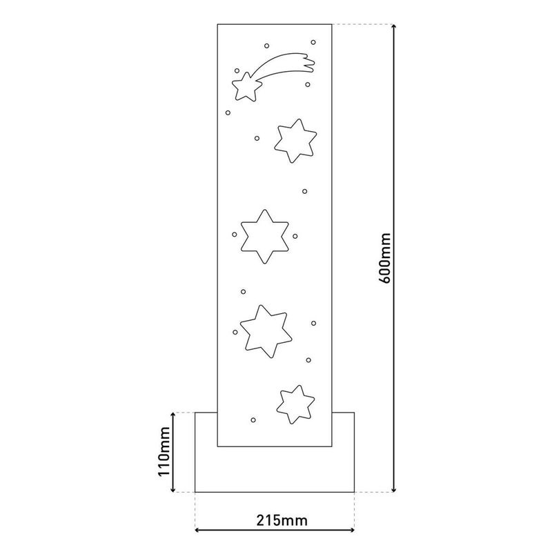 Näve Leuchten LED-Dekoleuchte Sternschnuppe aus Holz in Natur für die Adventszeit B/H/T: 11 x 60 x 21,5 cm - Bild 2