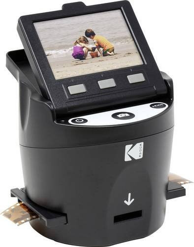 Kodak SCANZA Digital Film Scanner mit 14 Megapixel, Durchlichteinheit und integriertem Display, Schwarz - Bild 1