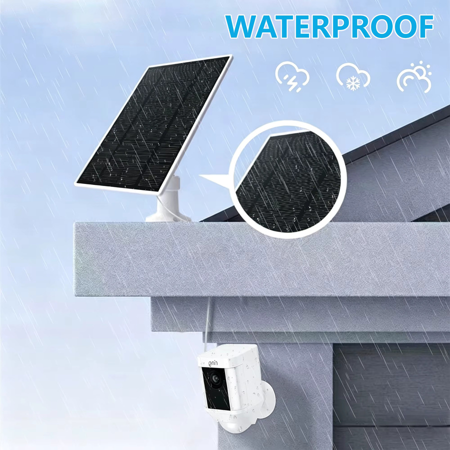 ELEGEEK Solarpanel für Ring Stick Up Cam und Spotlight Cam, 4W Solarladegerät mit integriertem Spannungsregler, Schwarz - Bild 3