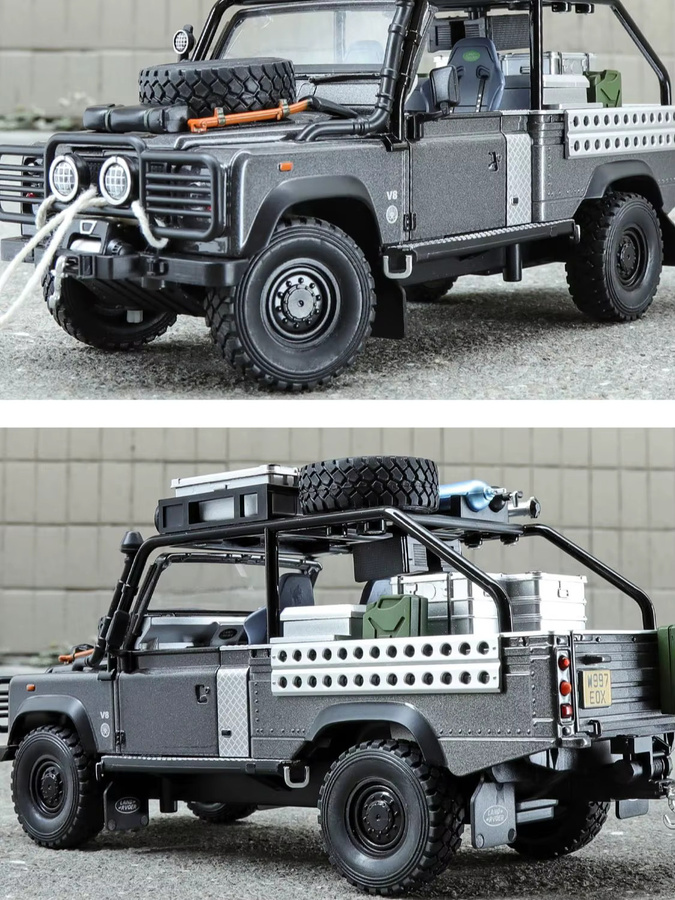 Maisto Land Rover Defender 90, Modellauto, 1:24, Metall, Grau - Bild 6