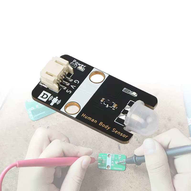 NullLab Menschliches Infrarot-Sensormodul mit PH 2.0 Schnittstelle und pyroelektrischer Sonde in Rot und Schwarz - Bild 2
