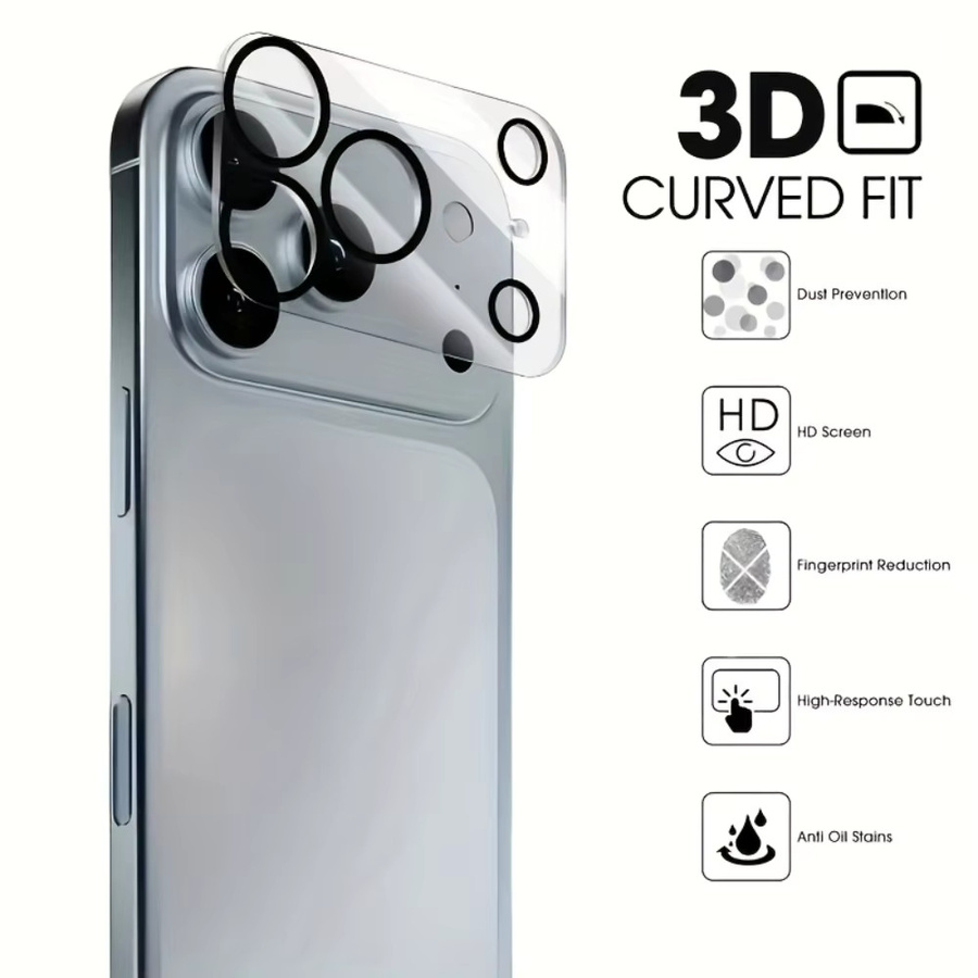 Yij Panzerglas Kameraschutz für iPhone 17 16 15 14 13 12 11 Pro Max Pro Plus Mini Serie, transparent, 2/5 Stück - Bild 2