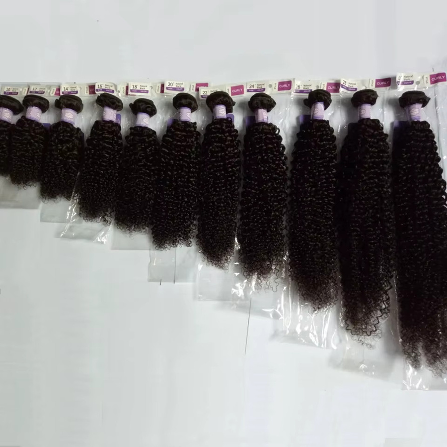 BINF Kinky Curly Echthaarbündel, Burmesische Jerry Curly, Wasserwellen - Bild 2