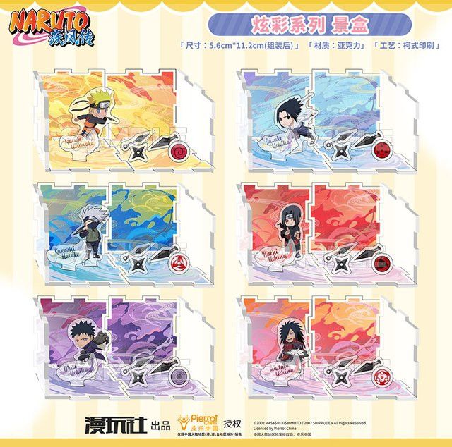 XINGHEDONGMAN Anime-Figuren Standplatten Naruto Uchiha Sasuke Kakashi Itachi Serie Multicolor - Bild 1