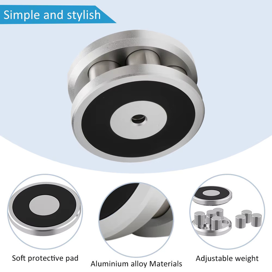 Preffair Plattengewicht für LP-Schallplatten in Silber als einstellbare Stabilisator-Plattengewichtsklemme für Vinyl-Plattenspieler - Bild 3