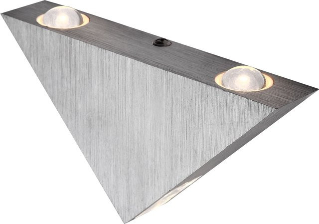 GLOBO Lighting LED-Wandleuchte Gordon in Silber aus Aluminium, B/H: 16,5 x 9 cm - Bild 1