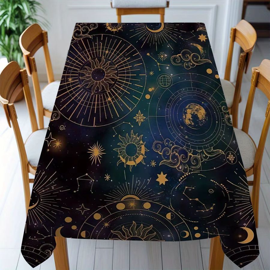 VIKAMA Luxus-Sternbild-Tischdecke wasserdicht und ölbeständig im amerikanischen Retro-Design - Bild 4