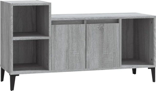 vidaXL TV-Schrank Grau Sonoma aus Holzwerkstoff und Eisen, B/T/H: 100 x 35 x 55 cm - Bild 1