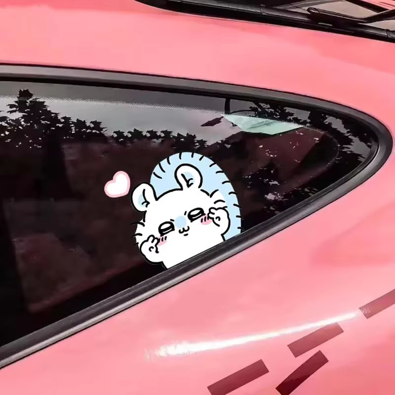 Chiikawa Usachi Anime Aufkleber für Koffer und Wanddekoration, Kratzfest, Mehrfarbig - Bild 2