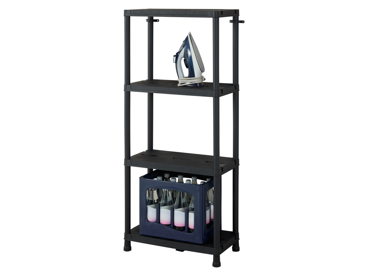 LIVARNO Haushaltsregal in Schwarz, B/H/T: 60 x 138 x 30 cm - Bild 2